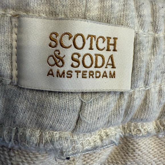 Scotch & Soda Born to Love unisex Joggers Sweat Pants Gray/Cream size Medium - Picture 7 of 13